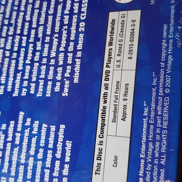 CARTOON vault Classics 4 DVD Collectors set Popeye Superman Felix cat Casper Tin - Picture 4 of 8